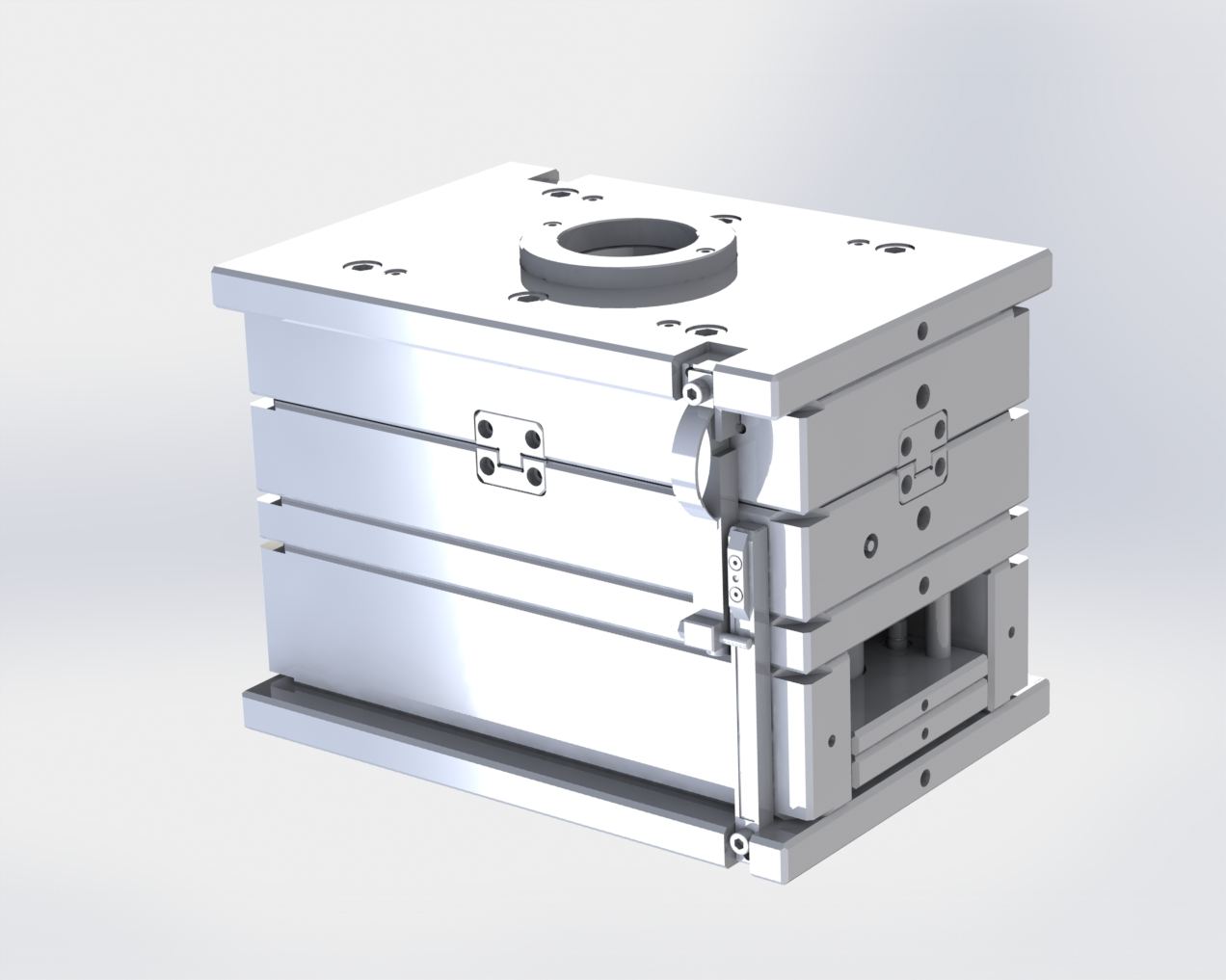 Modelo 3D de um molde de injeção completo